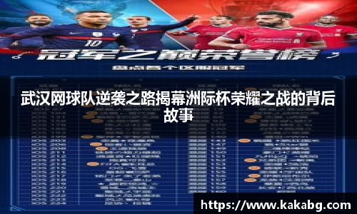 武汉网球队逆袭之路揭幕洲际杯荣耀之战的背后故事